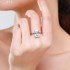 Radiant Moissanite diamond Solitaire Ring  shown in 5.0ct