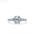 Oval Moissanite diamond Side Stones Ring