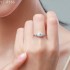 Pear Moissanite diamond Side Stone Ring