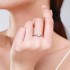 6.5mm 1.0ct Round Moissanite diamond Pave Ring