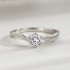 6.5mm 1.0ct Round Moissanite diamond Pave Ring