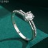 6.5mm 1.0ct Round Moissanite diamond Pave Ring