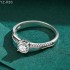 6.5mm 1.0ct Round Moissanite diamond Pave Ring