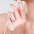 6x6mm 1.0ct Cushion Moissanite diamond Solitaire Ring