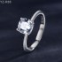 6x6mm 1.0ct Cushion Moissanite diamond Solitaire Ring