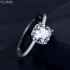 6x6mm 1.0ct Cushion Moissanite diamond Solitaire Ring