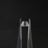 Original GRA Moissanite Tapered Baguette Cut 3x5x3x2.26mm